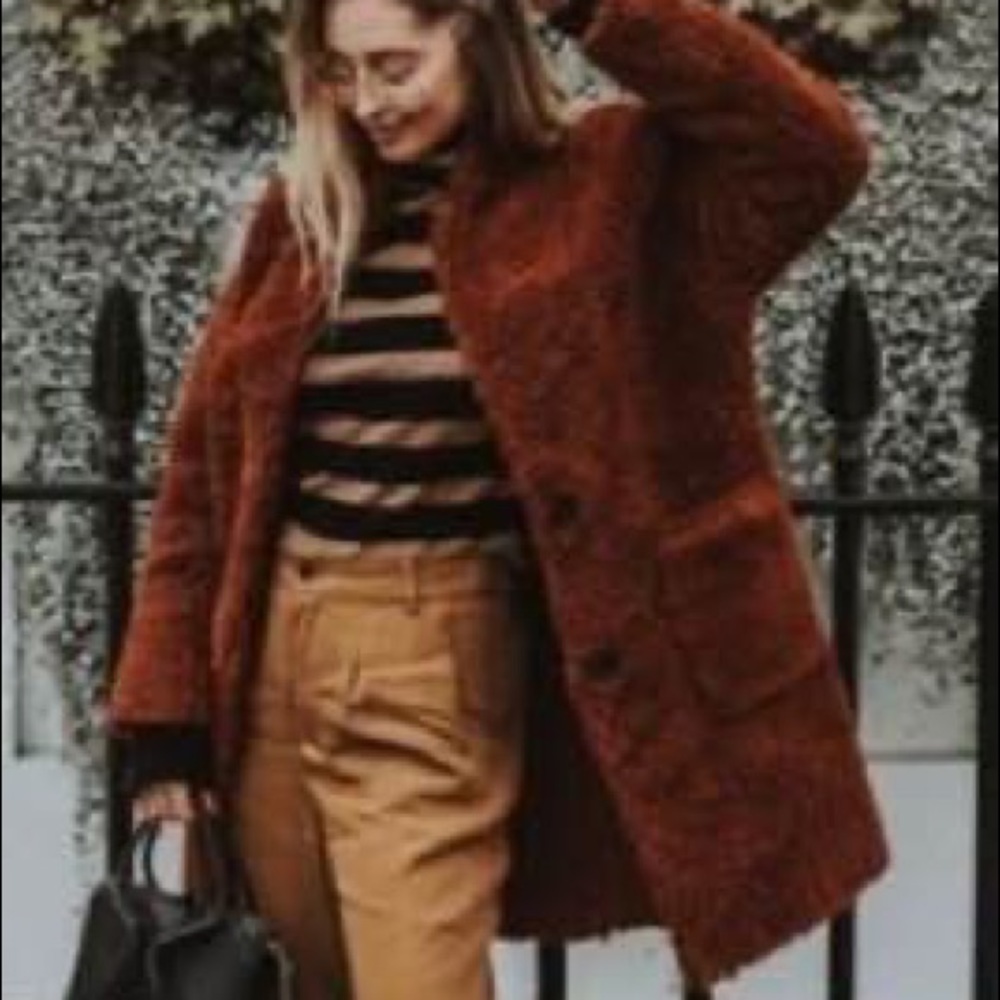 ZARA BRANDY DOUBLE SIDED FAUX FUR COAT JACKET size M - Picture 12 of 12